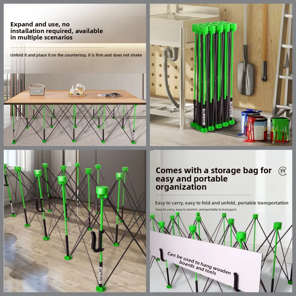 Spider‑Leg Workbench Folding Adjustable Height Heavy‑Duty Multifunctional Woodworking Operation Stand