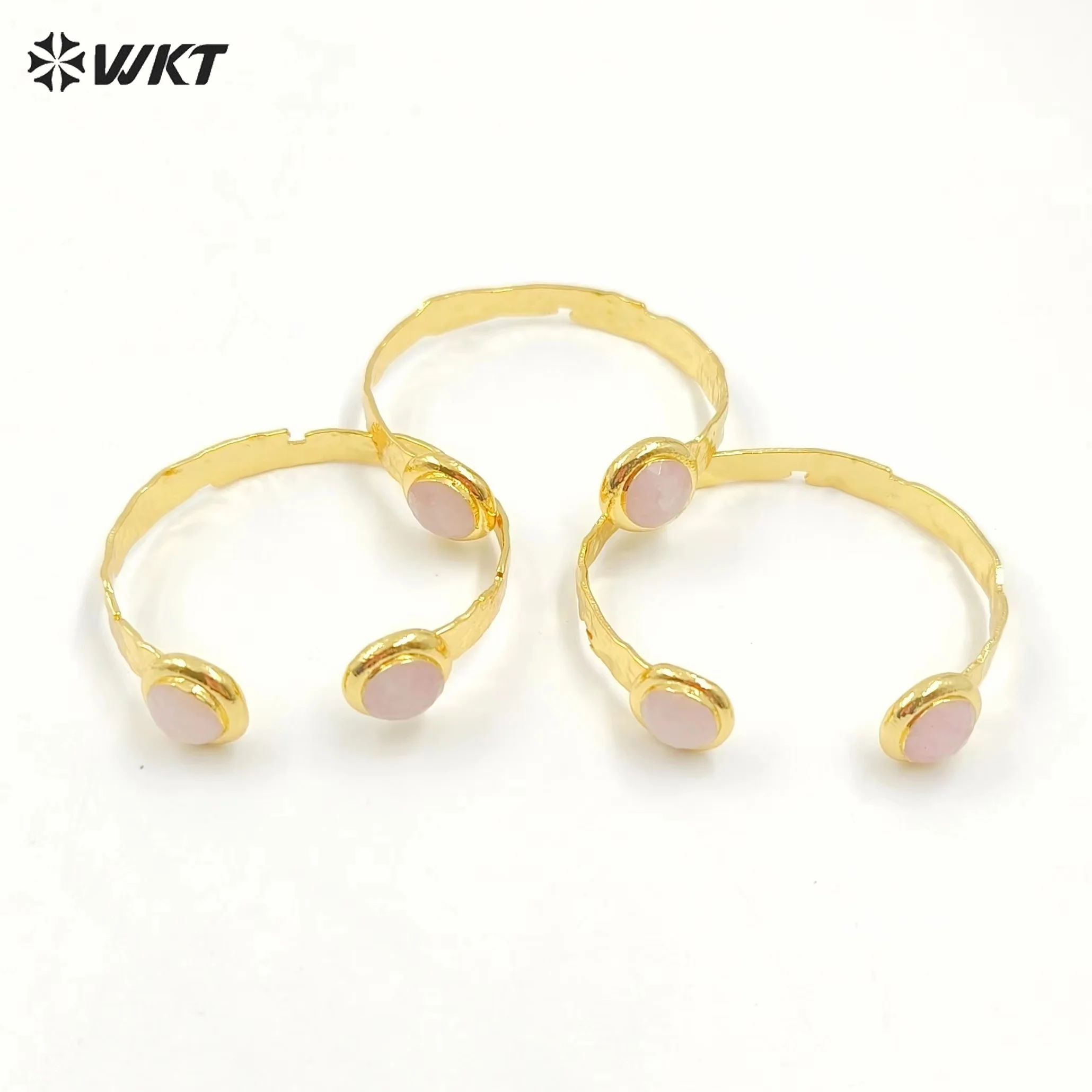 WT-B650  WKT 2023  Simple Style Labradorite 18K Gold Plated Bangle Women Jewelry Supplies Anniversary Adjustable