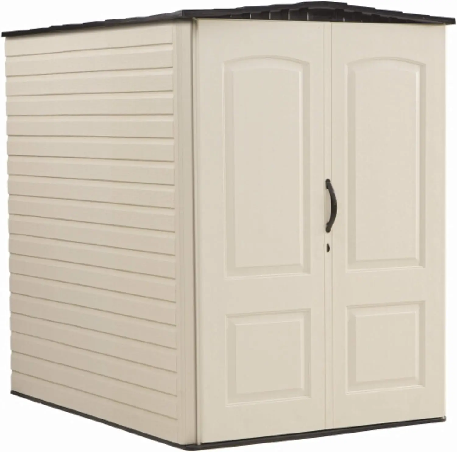 

Large Vertical Resin Outdoor Storage Shed With Floor (6.2 x 4.6 Ft), Weather Resistant, Organization for Garden Tools