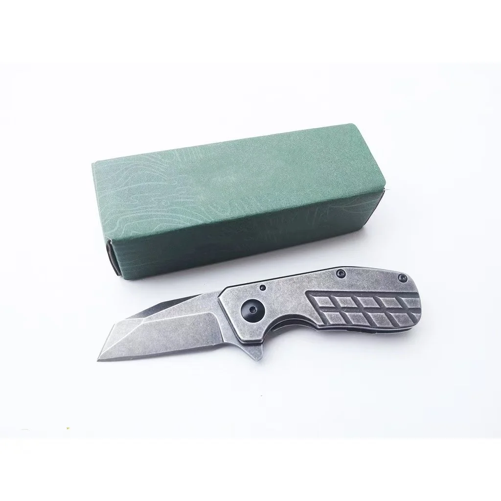 4021 Small Pocket Folding Knife 8Cr13Mov Stonewash Wharncliffe Chisel Blade 420 Steel Handle Outdoor Camping Hunting EDC Tool