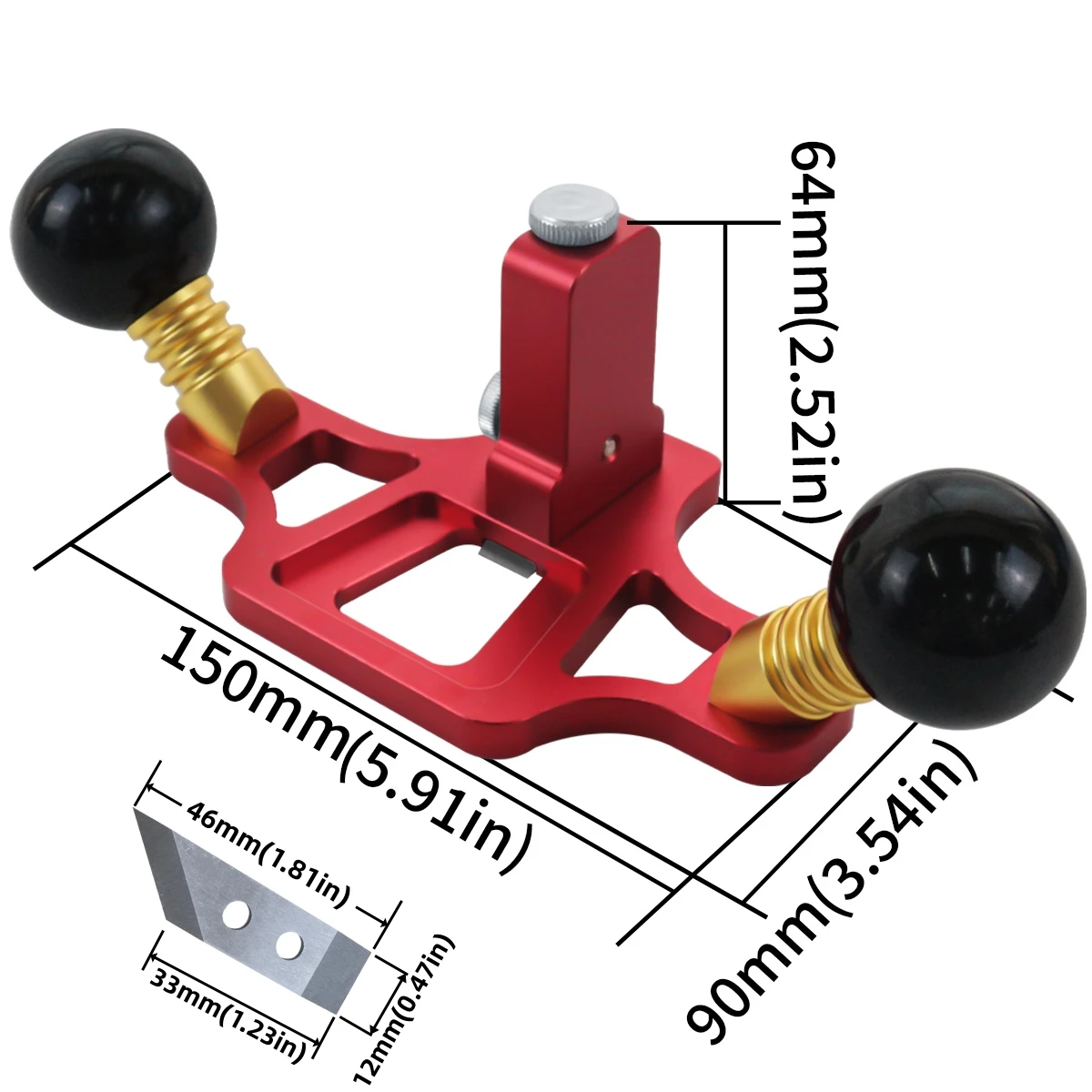 Professional Router Plane with Adjustment Knob Woodworking Handheld Bottom Cleaning Manual Slotting Edge Trimming Flat Planer