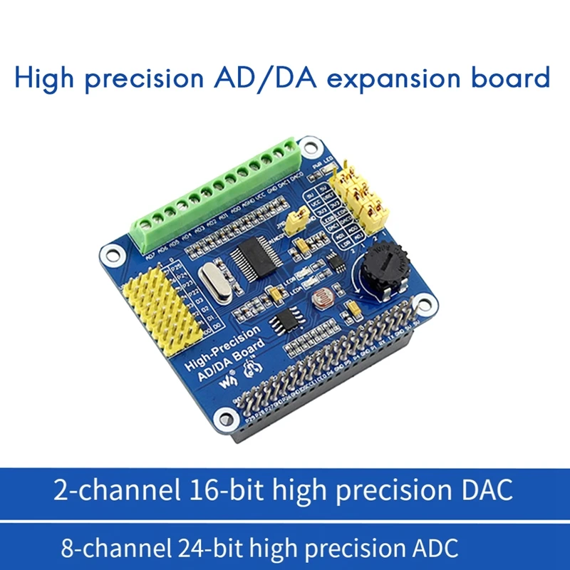 Imagem -05 - Precisão ad da Digital Analógico Módulo Placa de Expansão Desenvolvimento Durável Raspberry pi 3b Mais 4b Onboard Dac8532 Ads1256 Alta