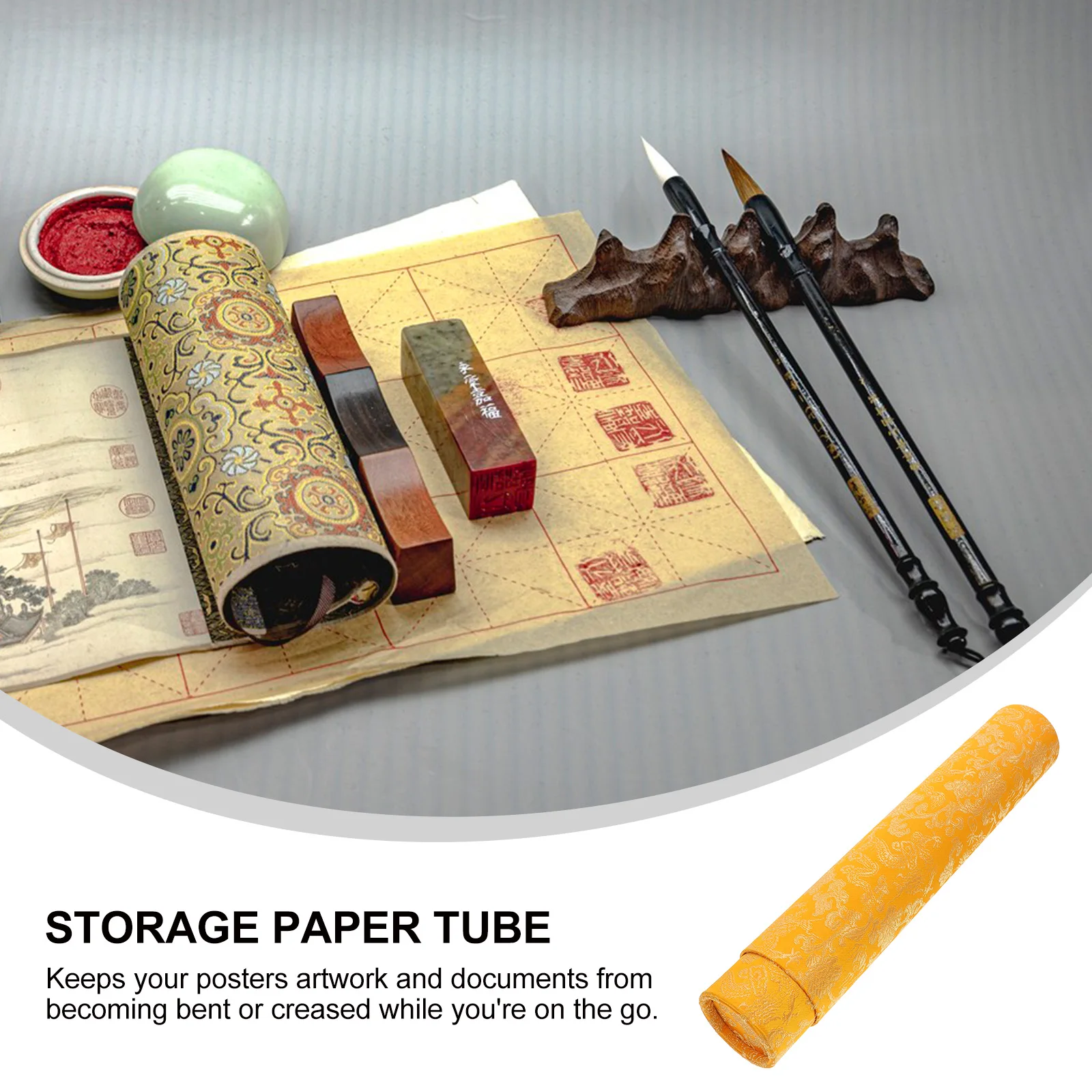 Extendable Telescoping Poster Tube Sturdy Durable Scroll Storage Box Painting Carrying Case Artwork Drawing Mailing Tube