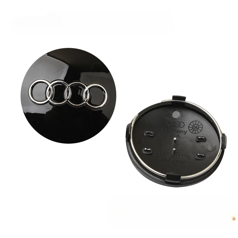 4Pcs 60mm 61mm 68mm 69mm Car Styling Wheel Center Cap Hub Covers Badge For Audi A3 A4 A5 A6 A7 A8 S4 S6 4B0601170 8D0601170