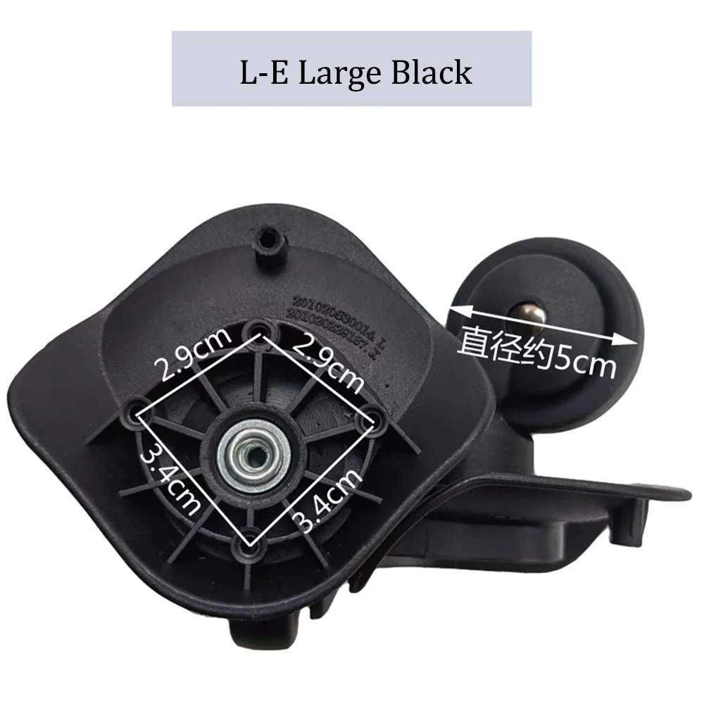 For Hongying L-E Black Nylon Luggage Wheel Trolley Case Wheel Pulley Sliding Casters Universal Wheel Slient Wear-resistant