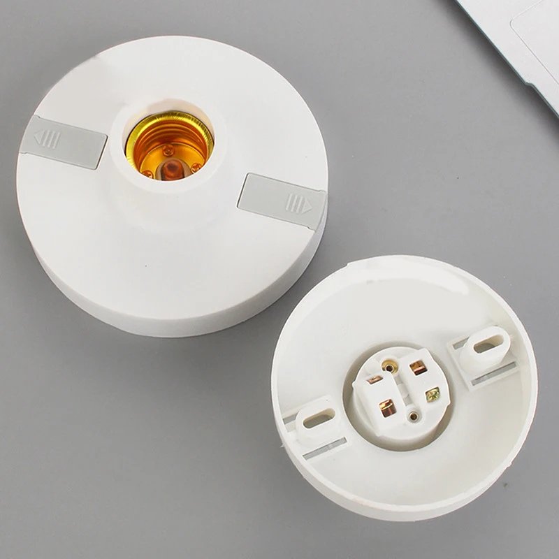 E27 Screw Lamp Base Holder, 220V White Lighting Bulb Socket Adapter, 1/5PCS Ceiling Light Bulb Mounting Base