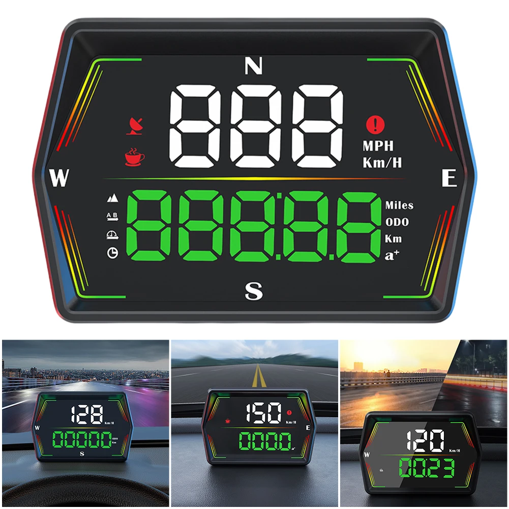 Universal Car HUD GPS Digital Speedometer Speed Meter for All Car Truck Plug and Play Auto Part