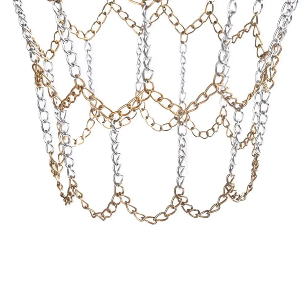 

12-Loop Basketball Net Zinc Plated Steel Outdoor Rim Loop Aureate and Argent