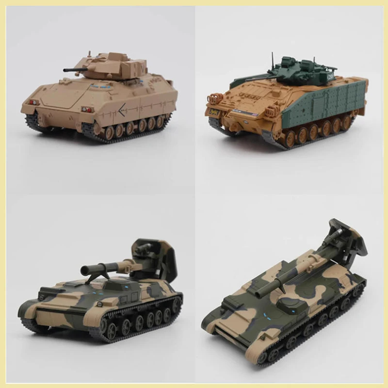 Fabbri 1:72 TulipTree 2C4/MCV-80 Warrio/M2 브래들리 군용 합금 탱크 모델 컬렉션 디스플레이 장식 장난감 선물