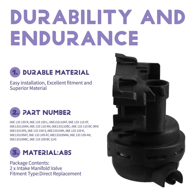 

X39A-For A6 Q7 A7 A5 A8 D4 Intake Manifold Valve LH And RH 06E133159S 06E133109BC 06E133109AT 06E133159R 06E133110BC