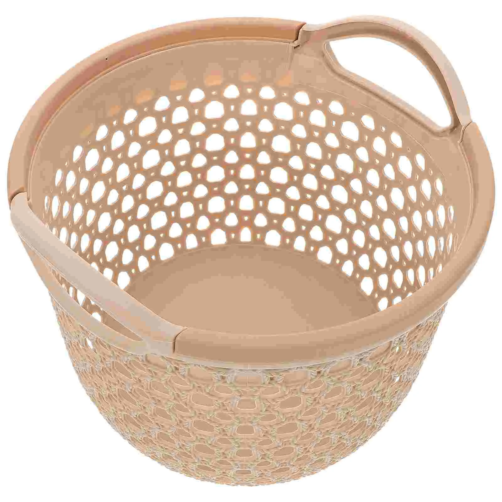 

Laundry Basket Storage Tabletop Woven Organizer Rustic Style Nursery Convenient Pp Baskets