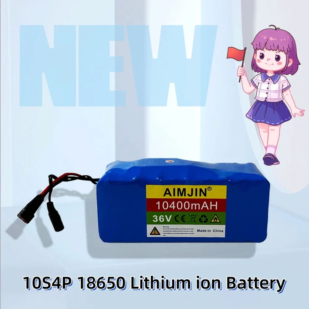 

New 36V 10400mAh 18650 Lithium Battery 10.4ah Motorcycle Electric Car Bicycle Scooter batteries with BMS