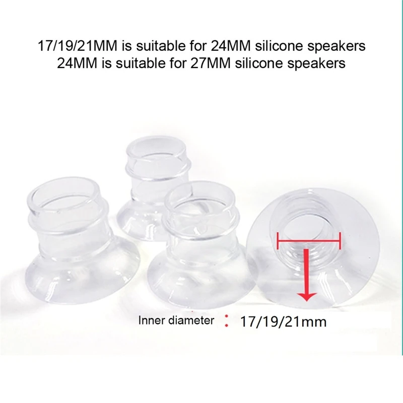 Flensinzetstukken 17/19/21 mm voor 24 mm-30 mm opvangbeker borstkolfconverter