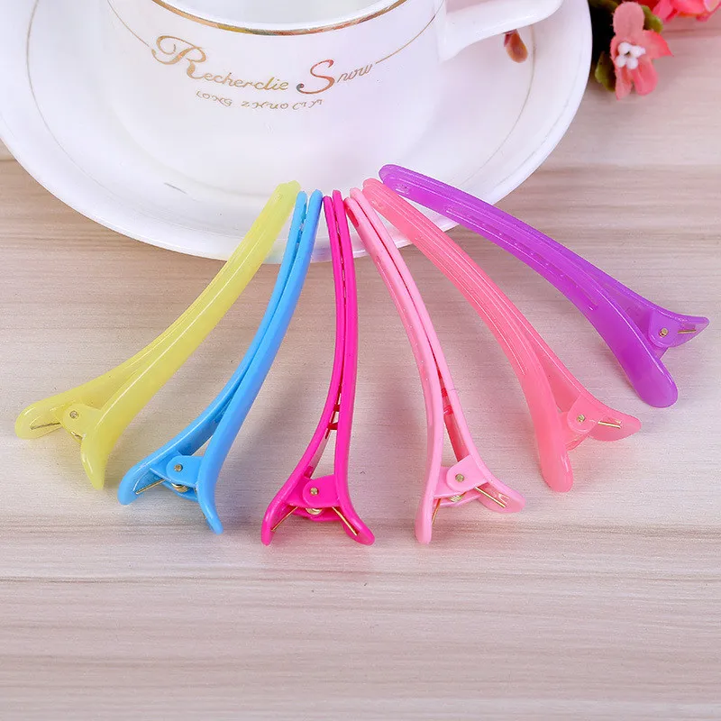 10Pcs Multicolor Duckbill Hair Clips Plastic Alligator Barrettes Styling Tool for Pinning Curls Holding Rollers Easy Sectioning