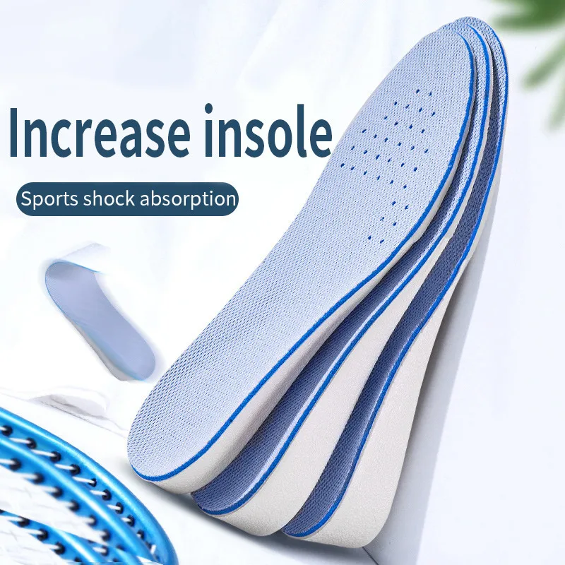 Invisible Height Increase Insoles for Women Men Ultra Thin Breathable Comfortable Polyester Bottom Shoe Insole Height 1.5-3.5CM