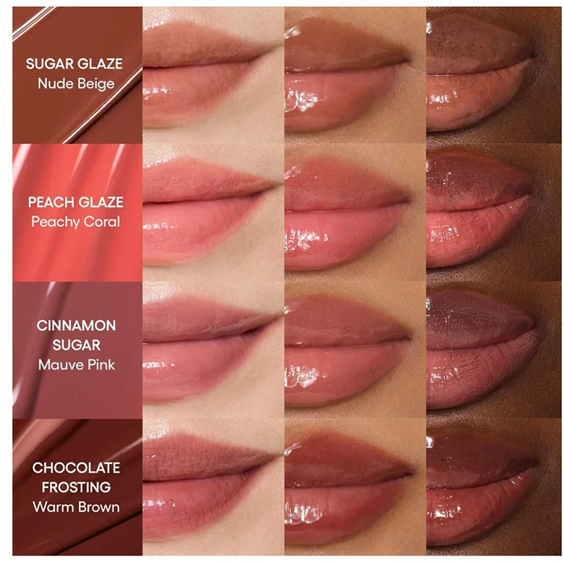 دونات ملمع الشفاه ترطيب غير دهني ملمع الشفاه التجاعيد تليين بلسم الشفاه ترطيب ممتلئ الشفاه ملمع الشفاه للشفاه العارية يقطر #6