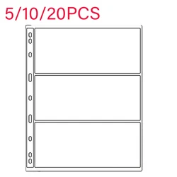 3-panel Loose-leaf Album Protectors New Banknote and Banknote Album Pages Collector's Sleeve Stamp Albums Suitable for Stamps