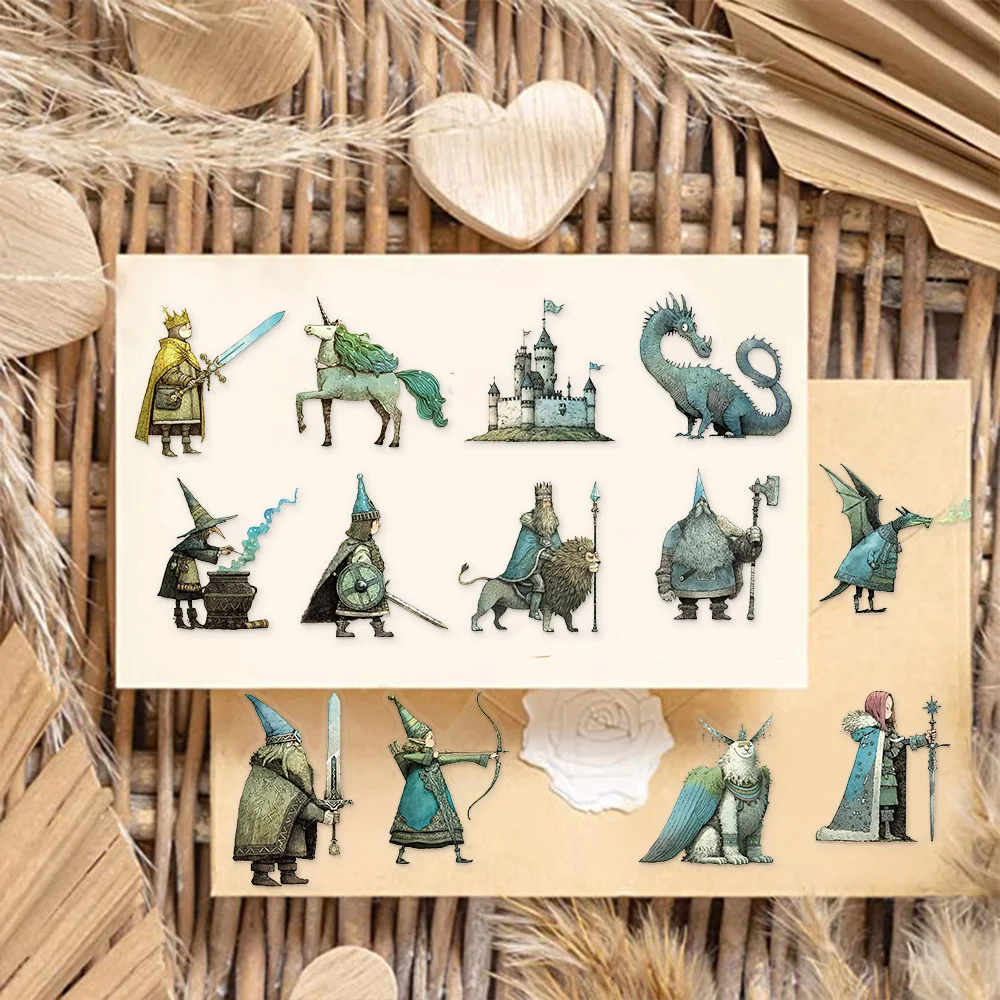 50PCS Fairy Tale Magic World Decorative Transparent PET Stickers Set DIY Brochure Decorative Notebook Tablet Toy Stickers