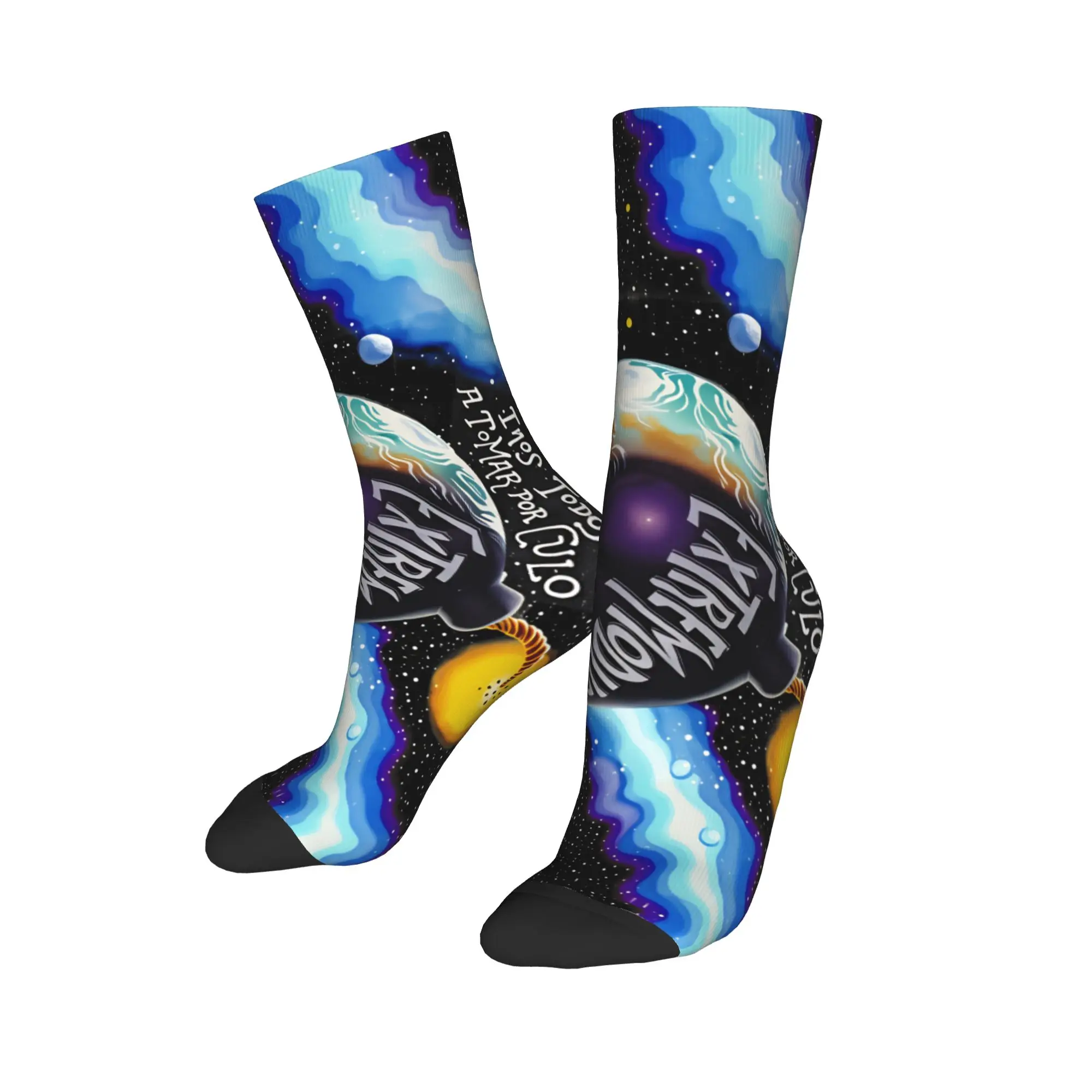 Fashion Rock Band Extremoduro Print Socks  Anti Bacterial Stockings Unisex Men Comfortable Sports Socks Winter Elegant Socks view 3