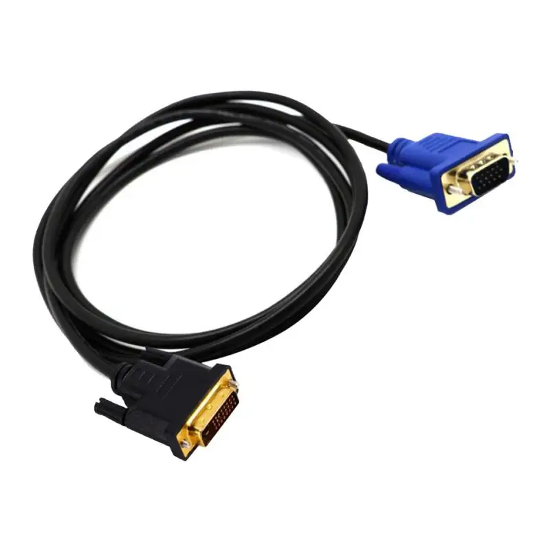 1.5 M VGA, aby Adapter DVI kabel kabel do monitora przewód połączeniowy dla ekran do laptopa PC