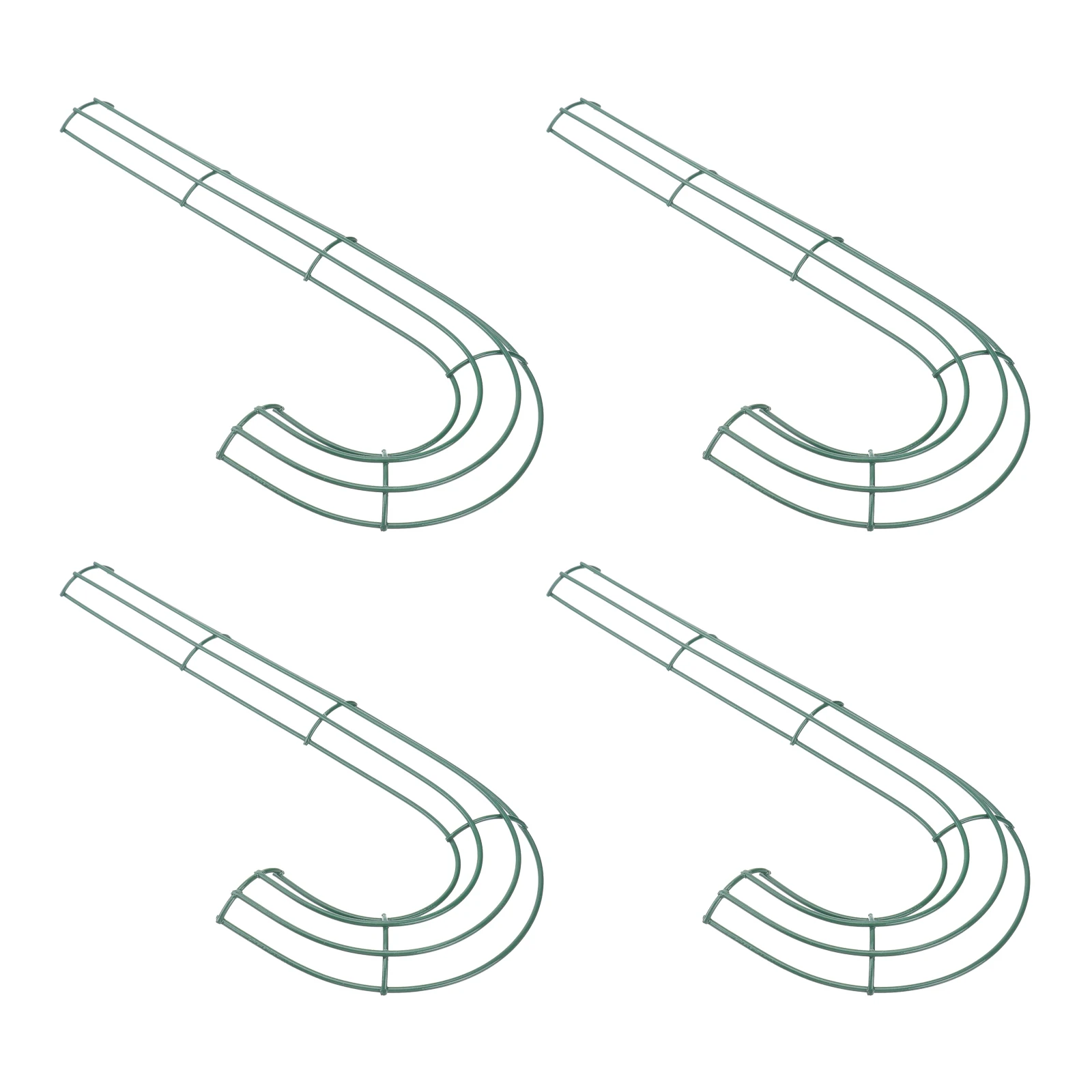 

4 Pcs Electric Wire Garland Hoop Child Candy Canes Wreaths Iron Large DIY Frame