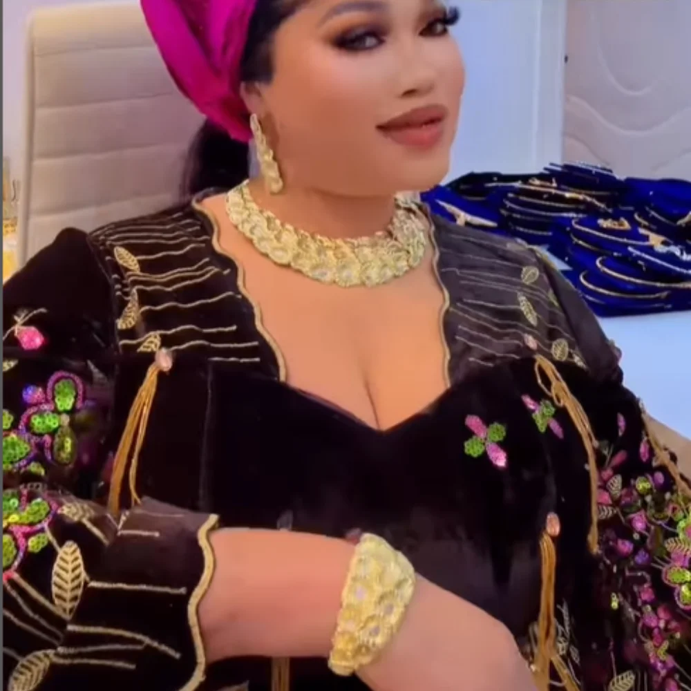 

Trendy African Jewelry Set for Women Chunky Necklace Earrings Bracelet Dubai 18K Gold Plated Fashion Jewellery for Party Wedding