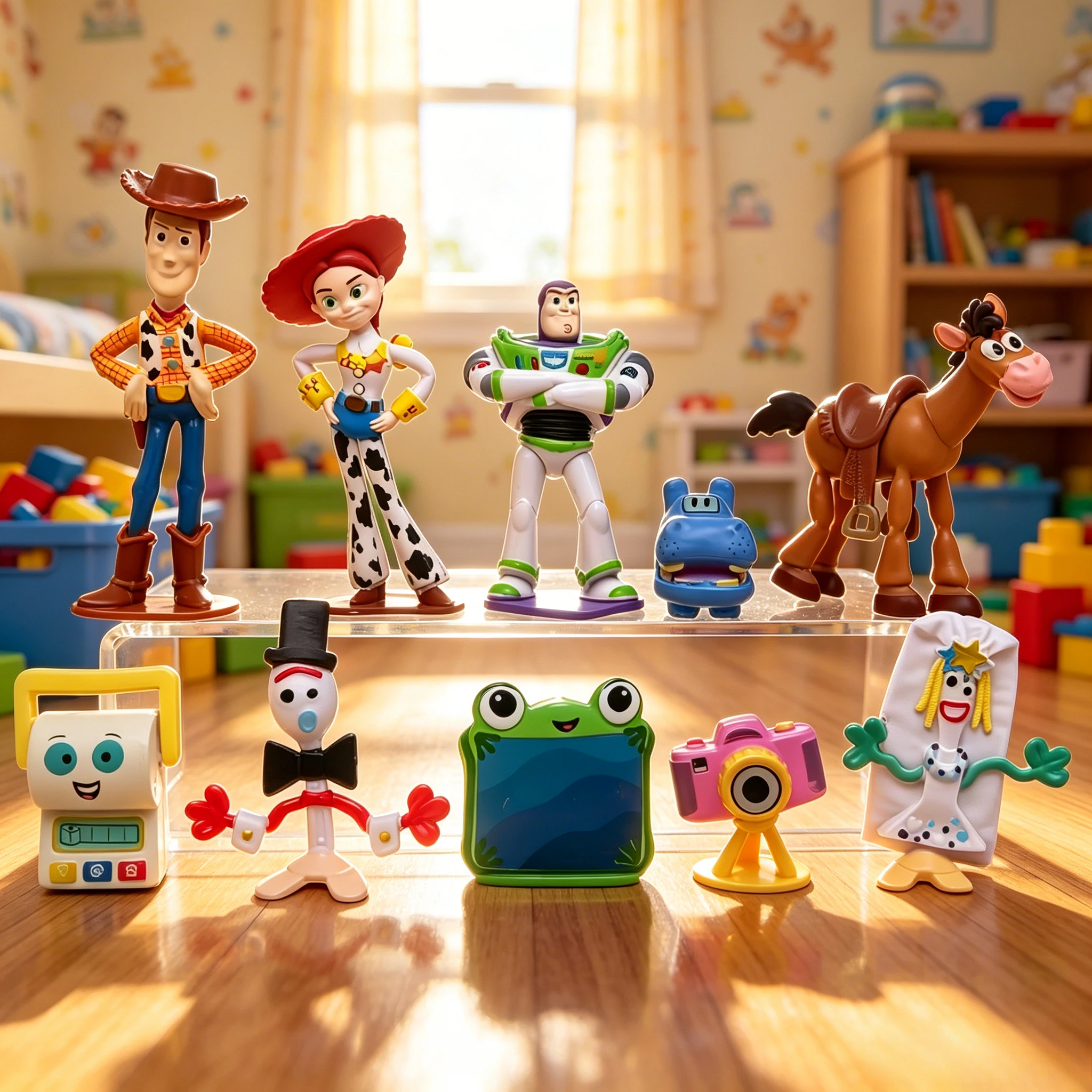 Image of Bestseller 10 Stück Film-Cartoon Toy Story 5 Jessie Woody Buzz Lightyear Forky Lilypad Smarty Pants Actionfiguren Modell Spielzeug Geschenke