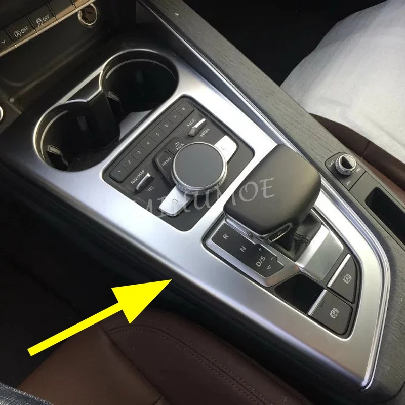 

Car Accessories For Audi A4 A5 2017 2018 2019 Center Console Gear Shift Panel Cover Trims Matte Chrome