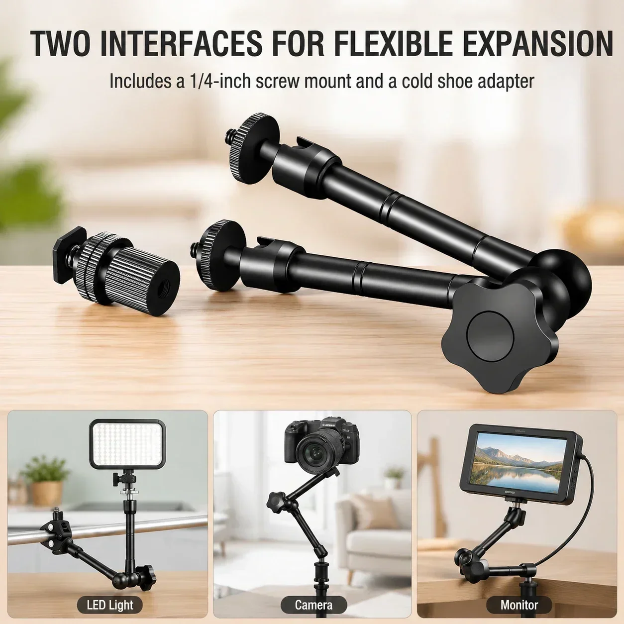 11 inch Magic Arm with Super Clamp for DSLR Rig Camera to LCD Monito LED Video Light Camera Accessories