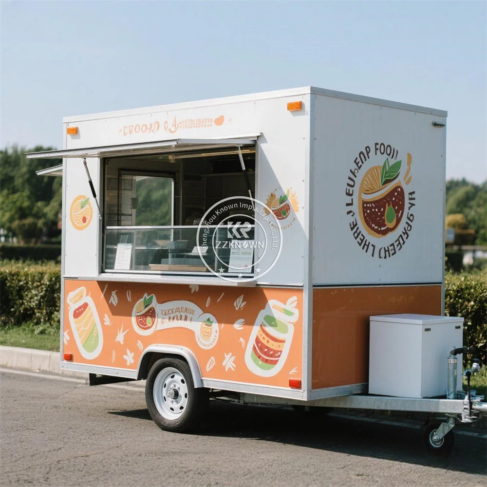 

Mobile Fully Equipped Fast Food Truck Mobile Beverage Coffee Shop Cart Street Restaurant Fully Equipped Concession Food Trailer