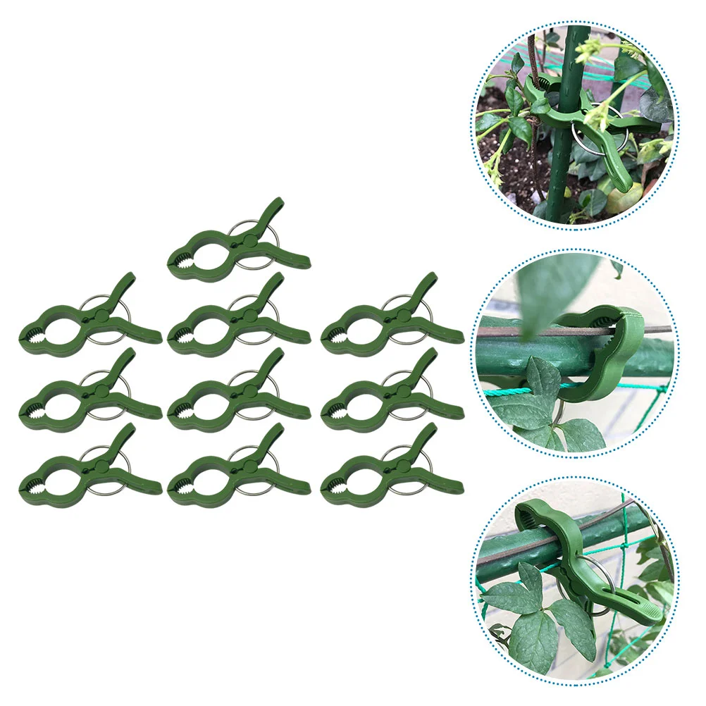 

10 Pcs Plant Gardening Clip Fixture Clips Clamps Ties Plants Fixed Potted Fixing Stem Plastic