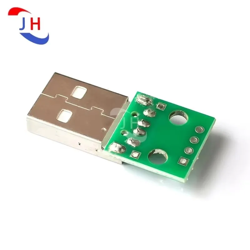 5PCS USB male to Dip 2.54mm Direct Plug 4P To Direct Plug Welded Phone Power Supply Data Cable Small Module