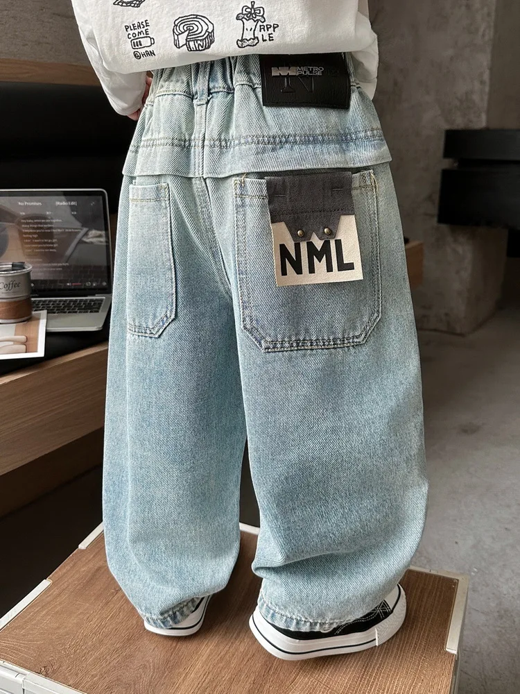 

Высококачественные джинсы для мальчиков, детская одежда, свободные брюки для детей 2-8 лет, джинсовые штаны для мальчиков, повседневные брюки на весну и осень