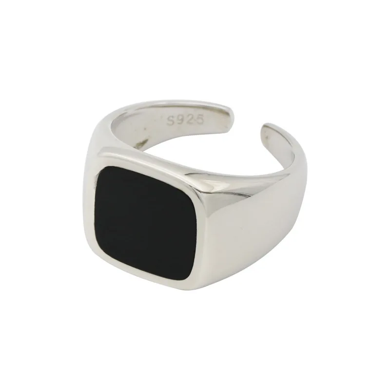 VENTFILLE 925 Sterling Silver Ring for Women Girl Gift Blace Stone Crystal Glaze Retro Punk Open Jewelry Dropship Wholesale - Image 5
