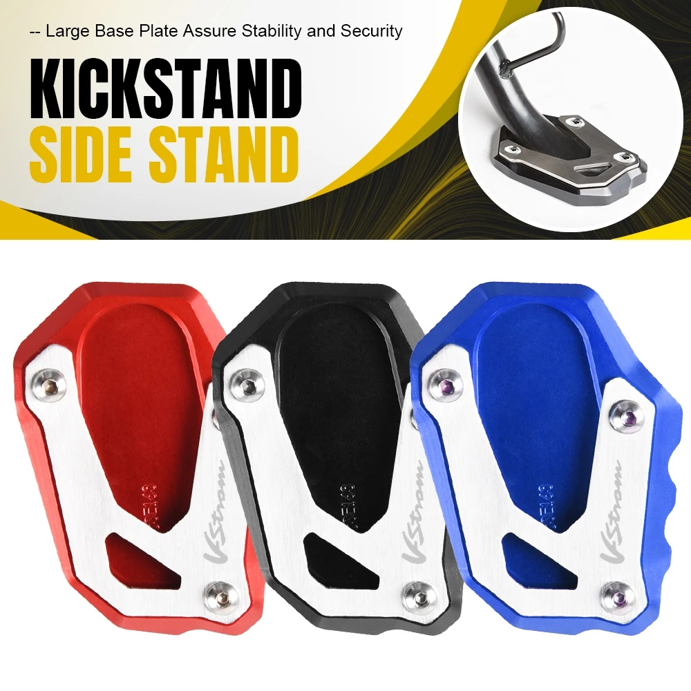 FOR Suzuki V-Strom 1000 1000XT 1050 1050XT 2014 2015 2016 2017 2018-2023 Motorcycle CNC Kickstand side Stand Plate Foot Enlarger