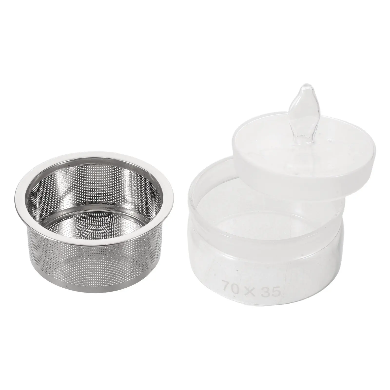 1Set Repair Tool Glass Oil Pot Stainless Steel Mesh Filter Watchmaker Cleaning Watch Parts Soak Cup Dustproof Oil Container