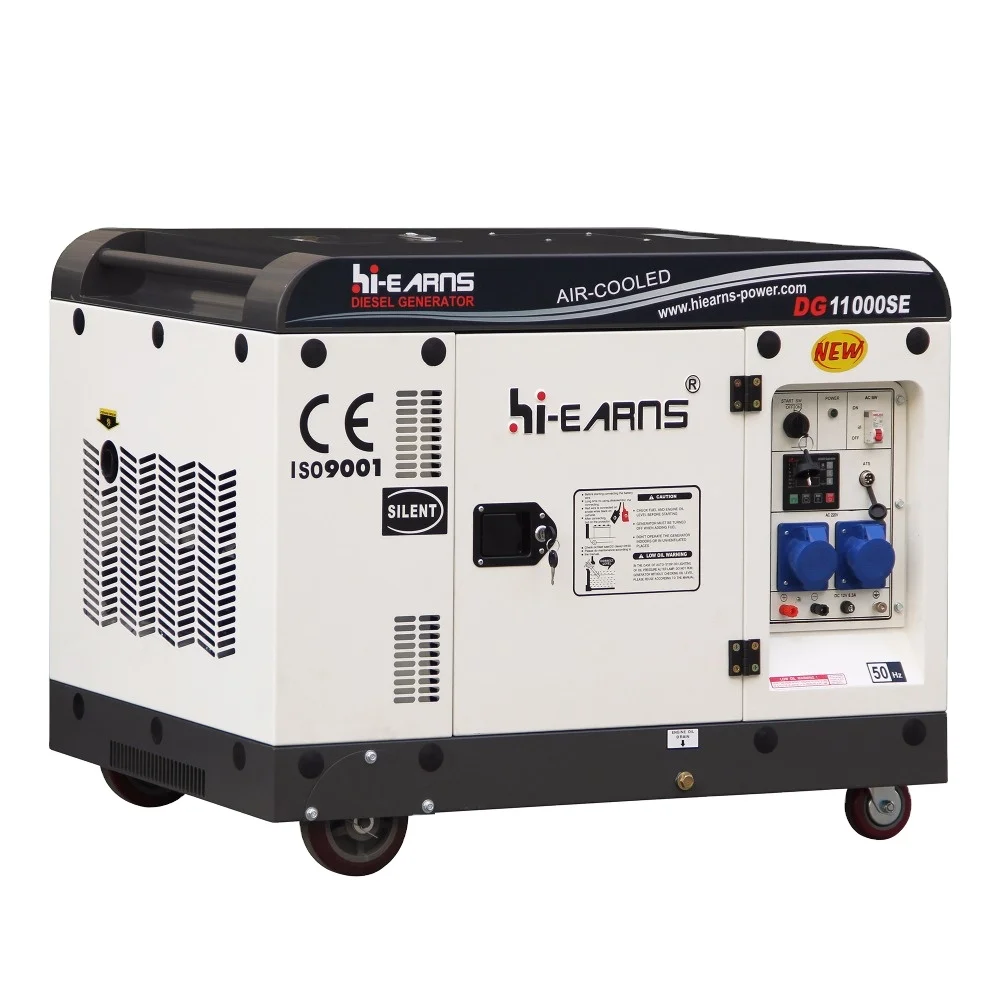 

hiearns 8kw super silent unique 10kva generator single phase 220V 5kw 6kw 7kw 10kw 12kw 16kw