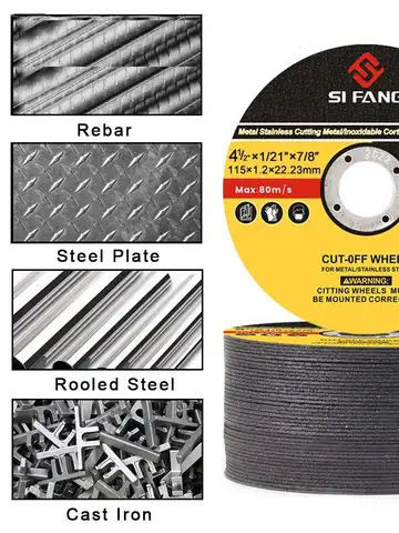 5Pcs/Set 75/115/125mm Metal Cutting Disc Angle Grinder Saw Blade Resin Grinding Wheel Disc for Metal Steel Bar Wood Cutting Tool