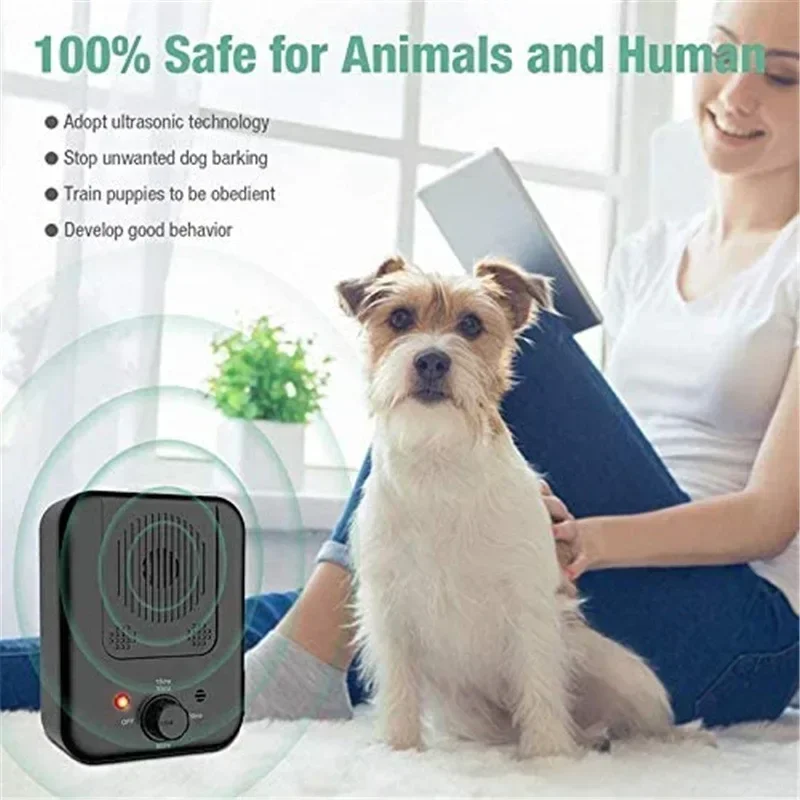 3 Levels Adjustable Pet Dog Repeller Automatic Ultrasonic Anti Barking Device Outdoor Dog Anti Noise Pet Supplies Training Tool