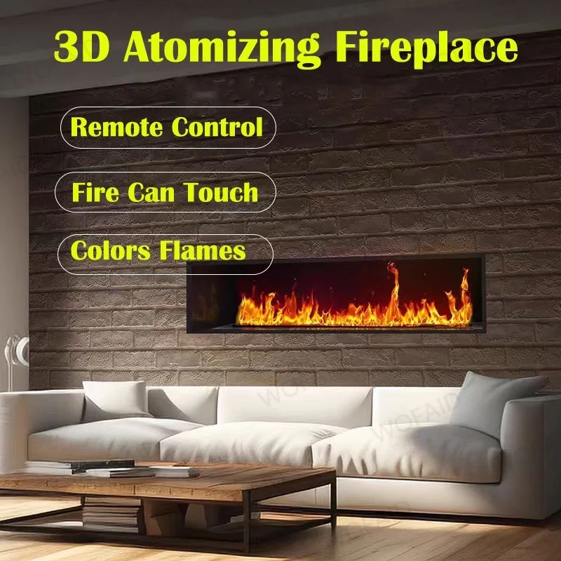 

Intelligent 3D Atomization Fireplace Flame Humidifier TV Cabinet Living Room Atmosphere Decoration Embedded Simulation Fireplace