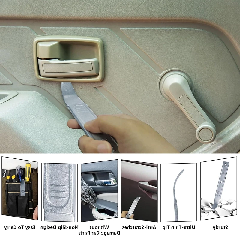 

Metal Pry Bar High-Quality Automotive Pry Tool Car Interior Pry Tool Compact Trim Removal Tool For Door Panels Automotive