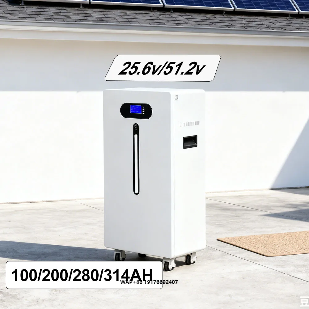 Factory Price 25.6/51.2V LiFePO4 Lithium Ion Batteries 100/200/280/314Ah Home Energy Storage System Lithium-ion Batteries