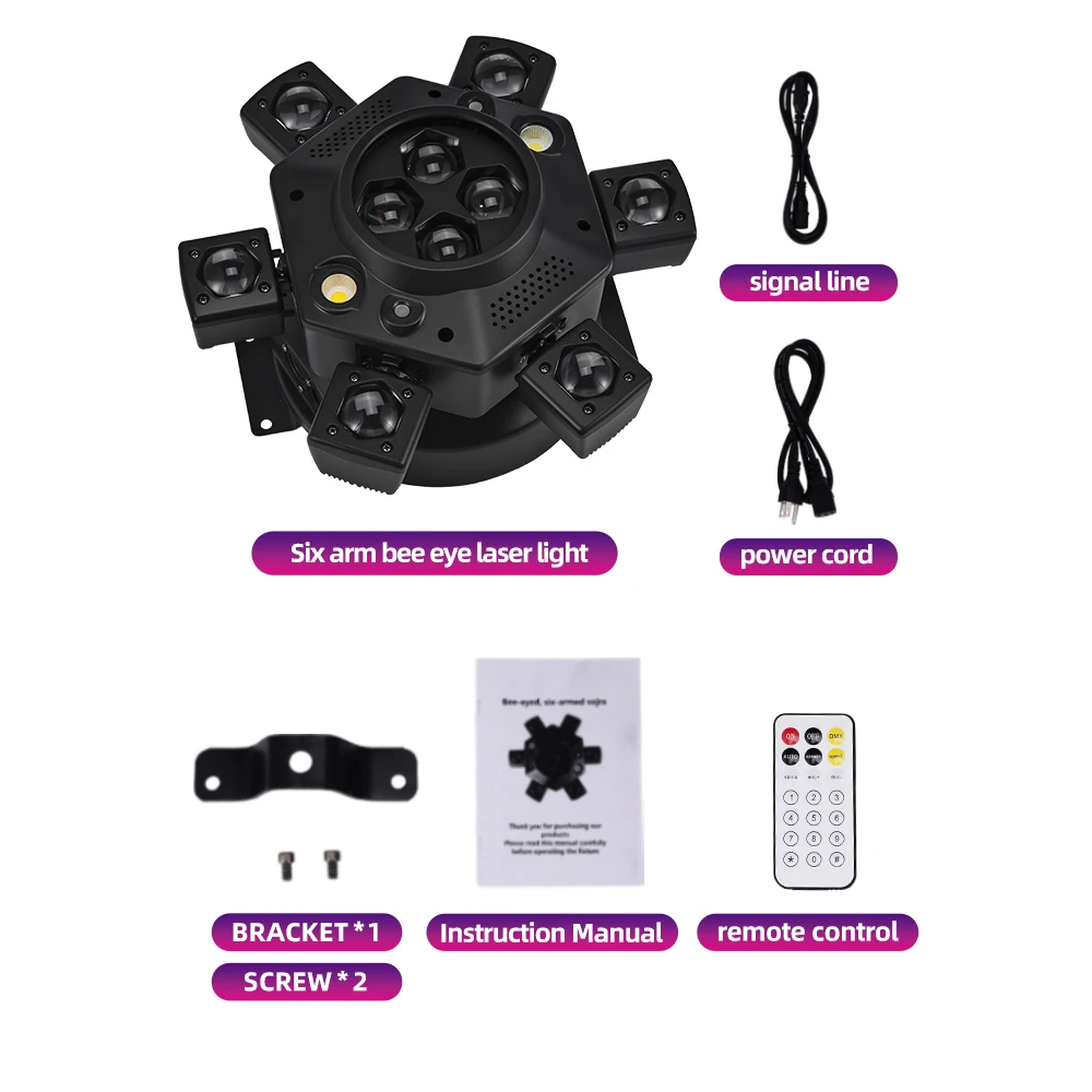 150W Moving Head Disco Lighting Effects RGBW LED Strobe Lights DMX512 Remote Control DJ Party Light Lighting For KTV Christmas