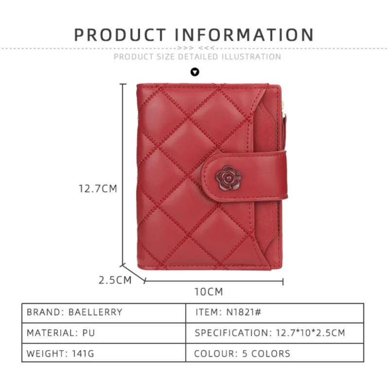 New Short Multi-Functional Wallet Women, Fashionable Diamond-Shaped Zipper Coin Purse, Multi-Slot Driver'S License Holder
