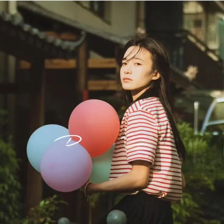 

Slimming Stripe Cotton T-irt round Ne Color Blo Commute Sle Versatile ort Sve Top Korean Version Straight Cut