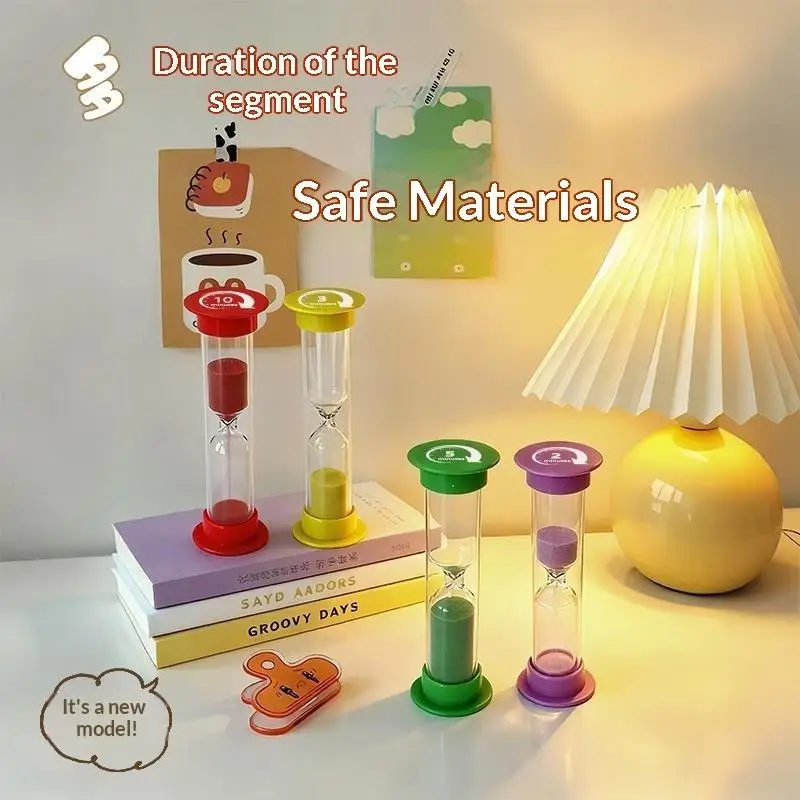 Multiple Duration Sand Timer 30 Second 1/2/3/5/10 Minute  Multicolor Anti Fall Sand Clock for Kids Cooking Kitchen Tool