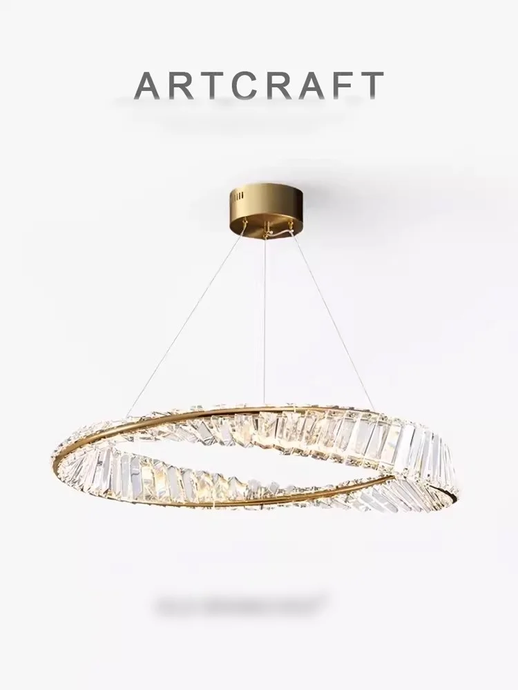 

Italian style light luxury living room crystal chandelier, modern minimalist designer, art restaurant, bedroom, study room light