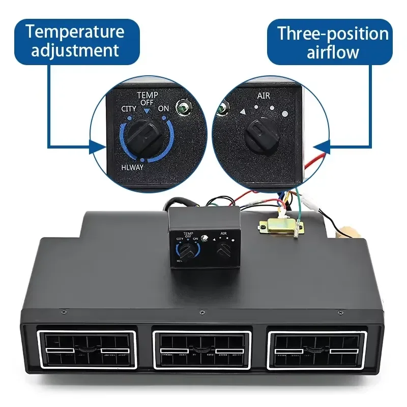 Universal Conversion 3 Speed Car Air Conditioner 12V/24V Cooling Evaporator Assembly Unit For Trucks Tractors Vans Harvesters