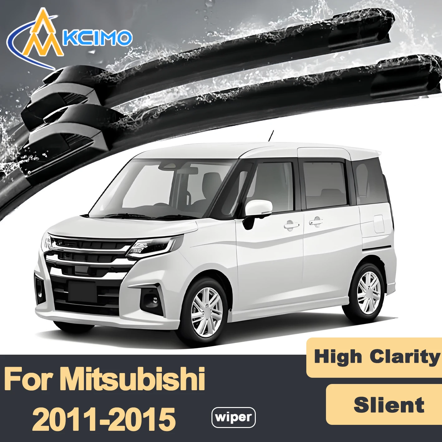 

Premium Rubber Durable Silent Windshield Wiper Blades 2pcs for Mitsubishi Delica D:2 2011-2015 Suzuki Solio