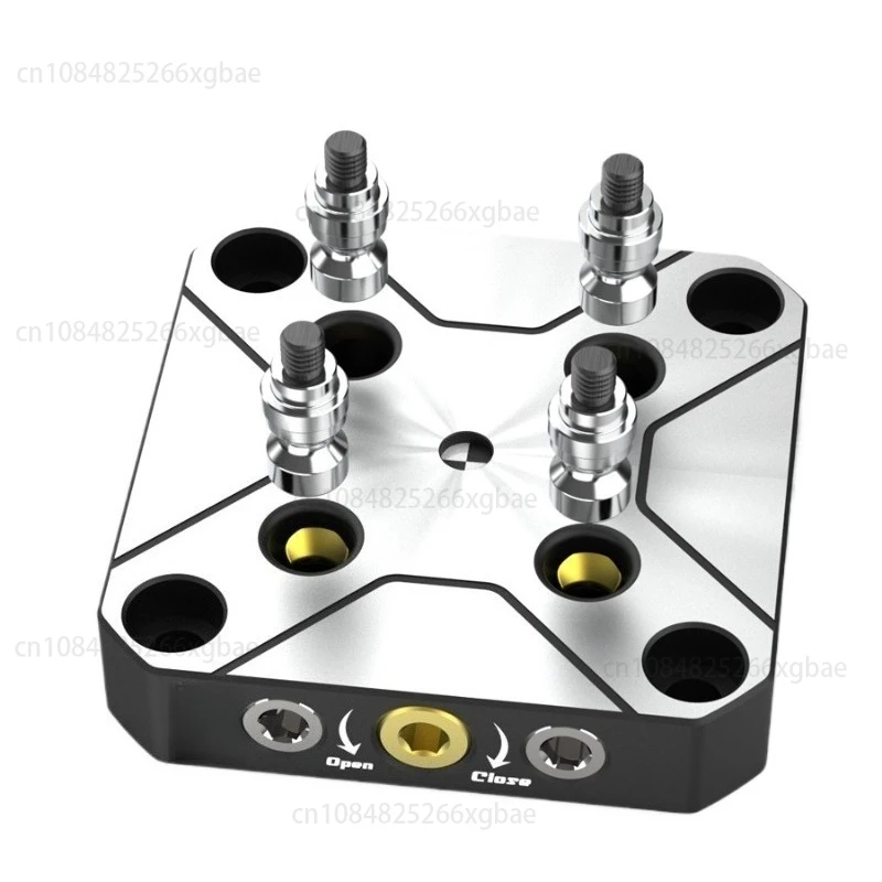 4-5 Axis Fixture Self-centering Vise Positive Paired with Zero Point Quick Change Four Axis L-block Bridge Board DJ-6080H D52